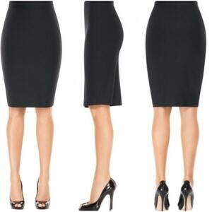 Spanx Bod A Bing Pencil Skirt Womens Size Small Black Slimming Liner Shapewear